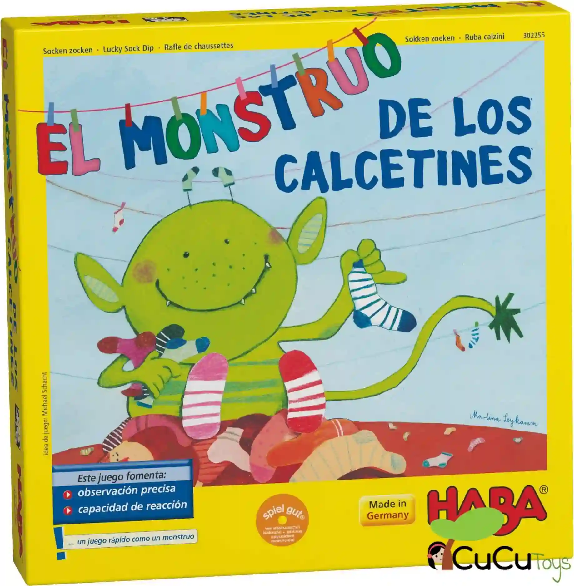 Haba - El monstruo de los calcetines, juego de mesa