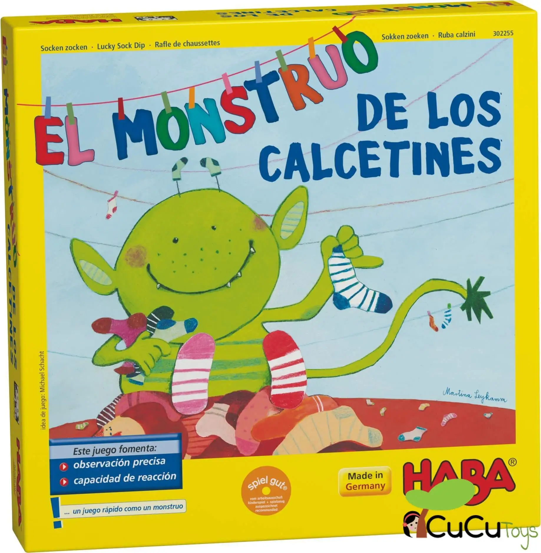 Haba - El monstruo de los calcetines, juego de mesa