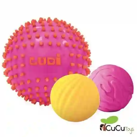 Ludi - Pelotas de estimulación sensorial Fucsia-Rojo