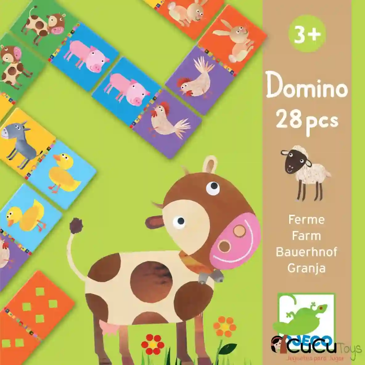 Djeco - Dominó reversible Granja