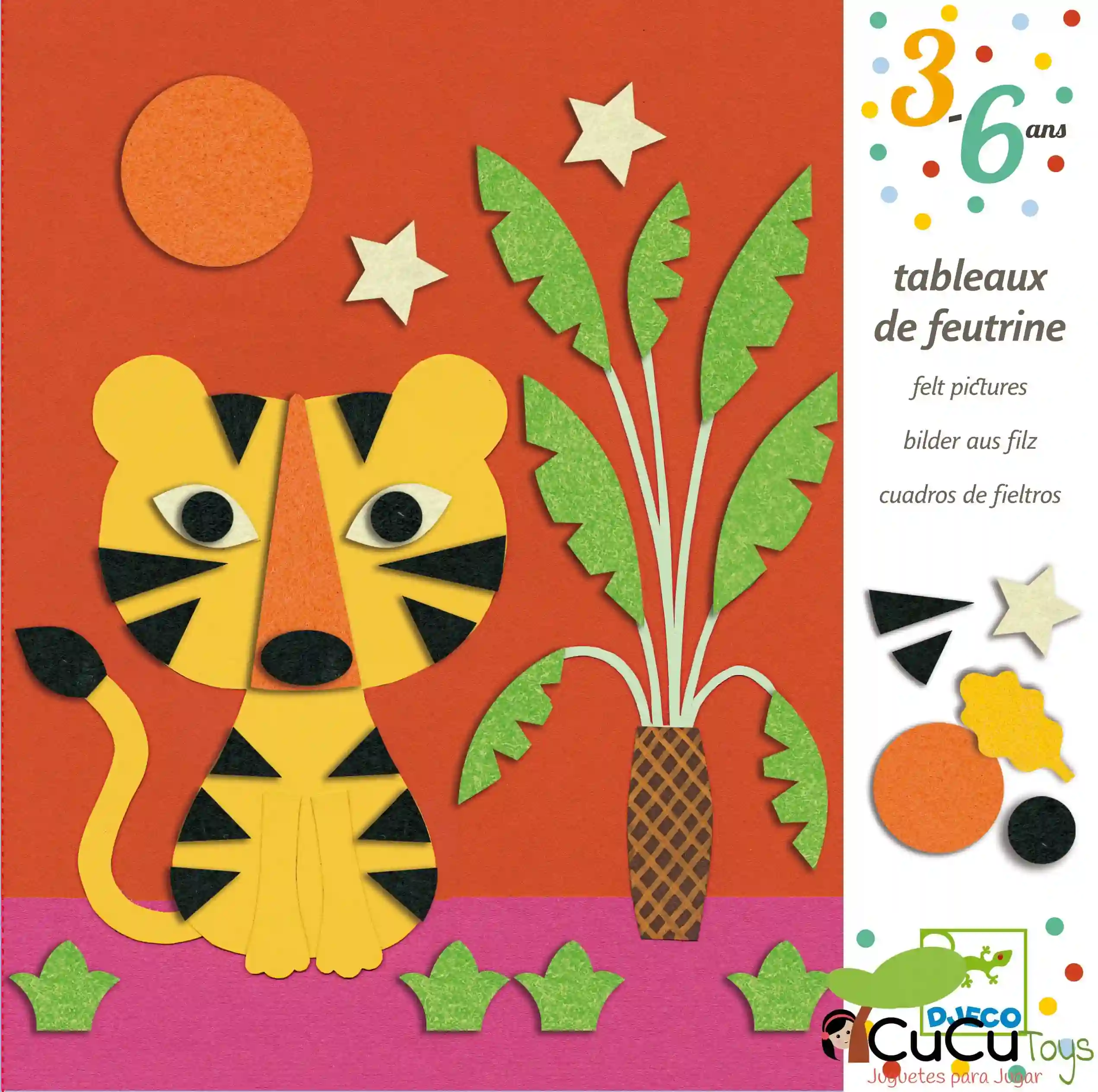 Djeco - Collage Dulce Naturaleza, juego de fieltro