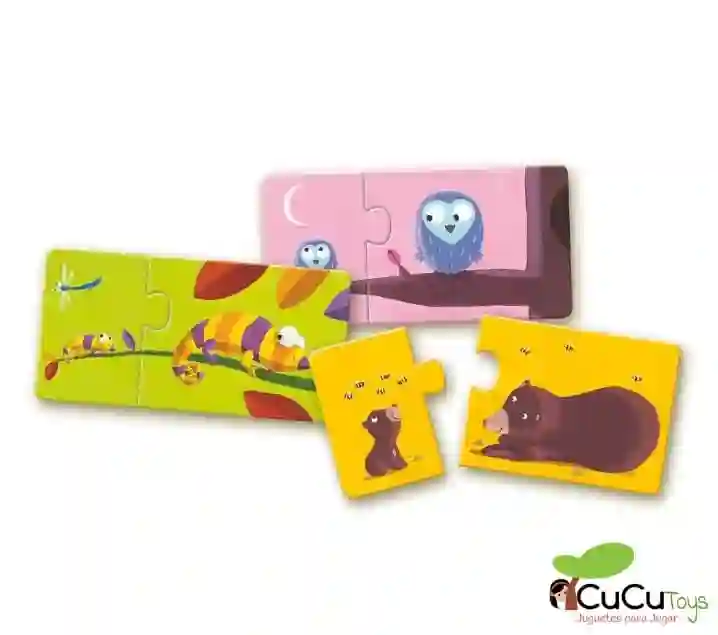 Djeco - Dúo mamá y bebé, puzzle de 2 piezas