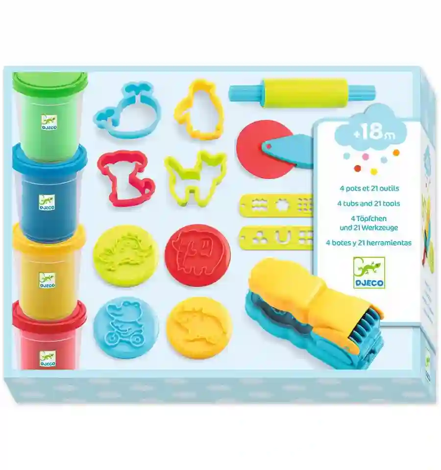Djeco - Conjunto de plastilina y moldes