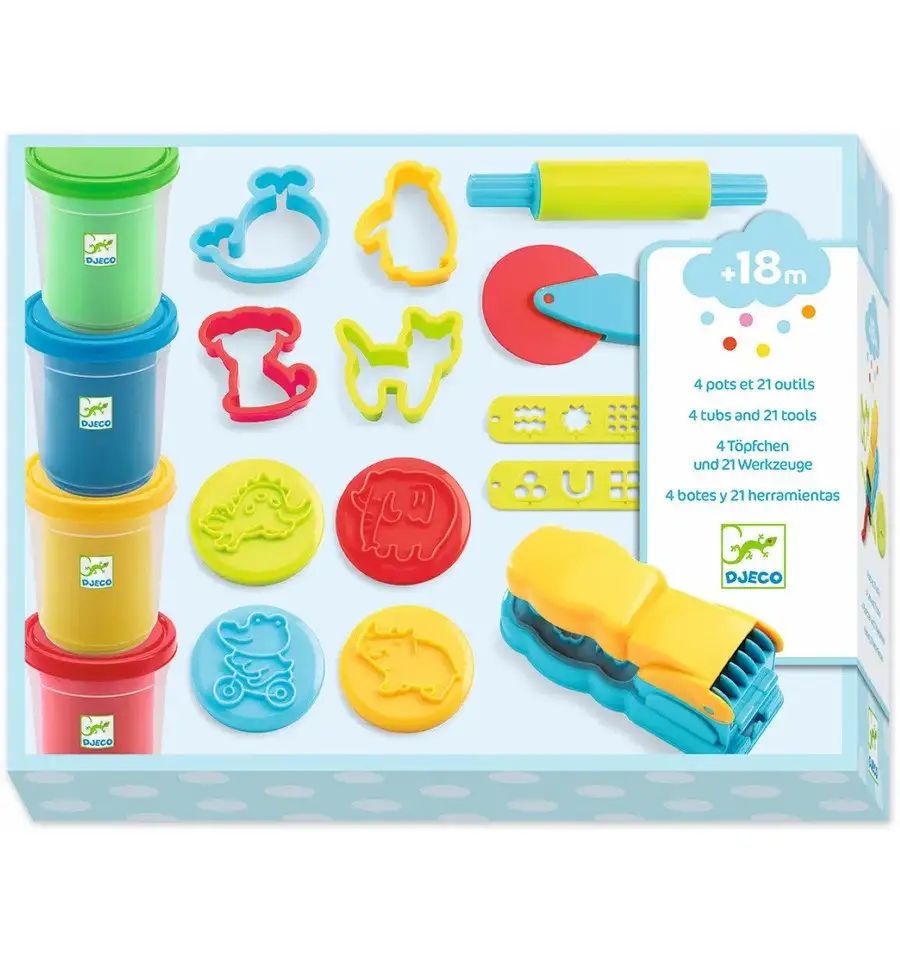 Djeco - Conjunto de plastilina y moldes