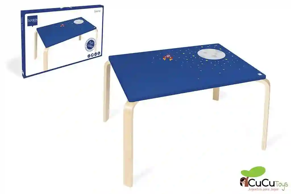 Scratch - mesa infantil, decoración Espacio