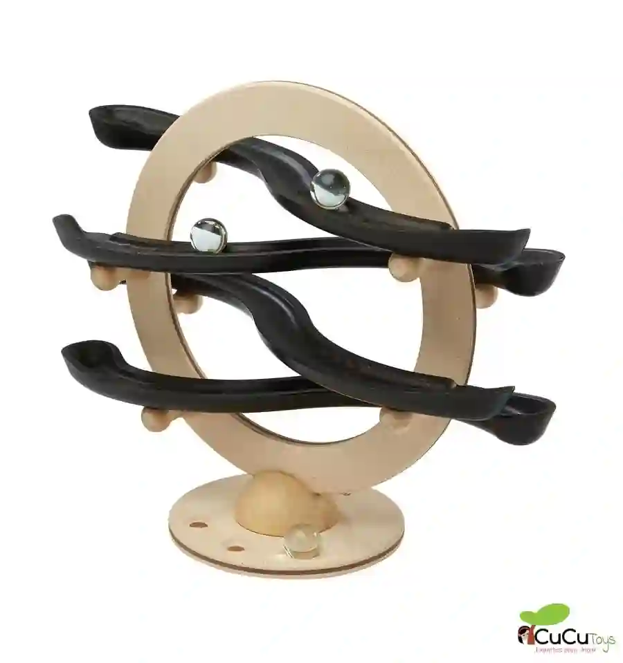 PlanToys - Click Clack curvado, juguete de madera eco