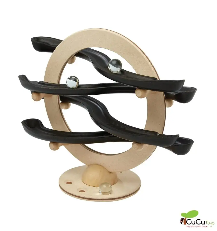 PlanToys - Click Clack curvado, juguete de madera eco