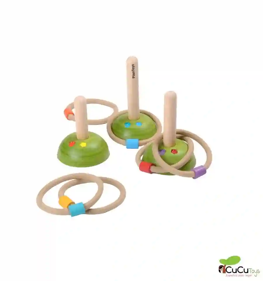 Plantoys - Lanzamiento de anillos, juguete ecológico