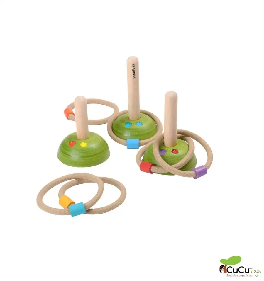 Plantoys - Lanzamiento de anillos, juguete ecológico