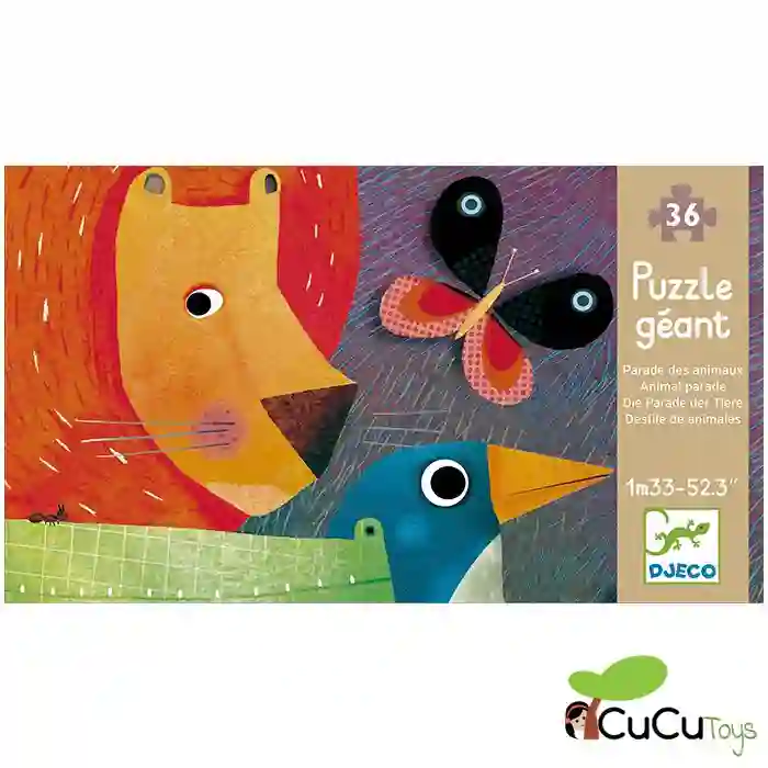 Djeco - El desfile de los animales, puzzle gigante 36 pz