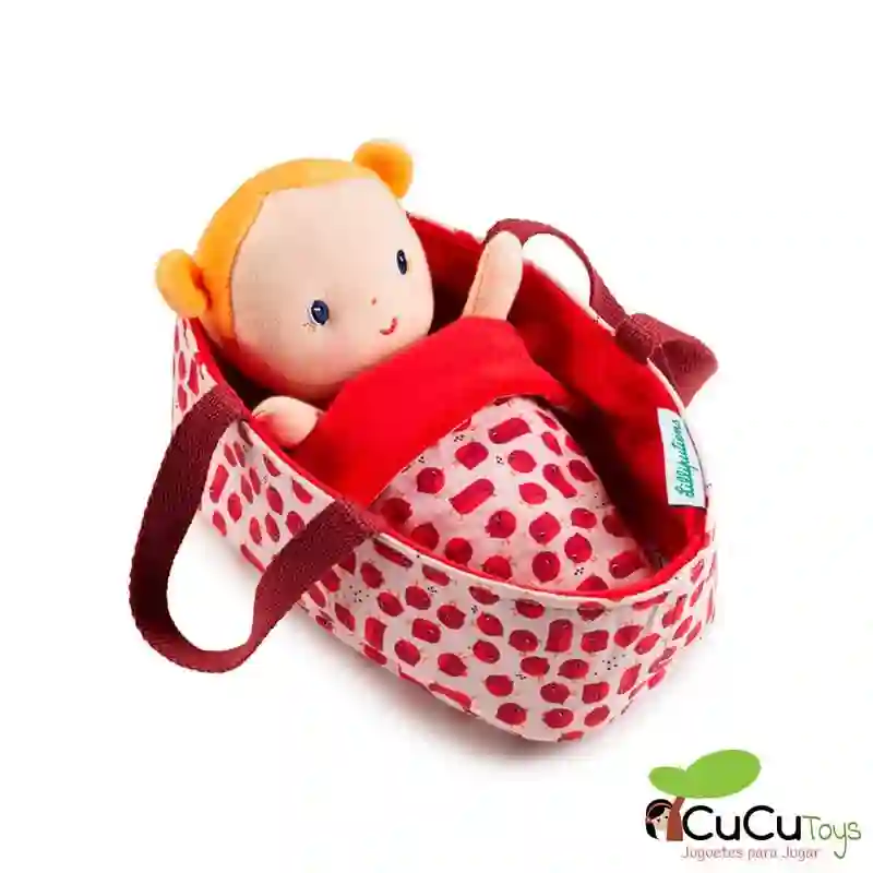 Lilliputiens - Baby Agathe with Capazo, Peluche doll
