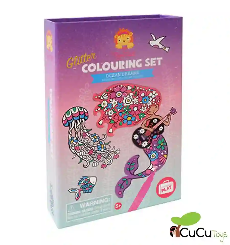 Tiger Tribe - Cuaderno de colorear con purpurina Sueños del Océano