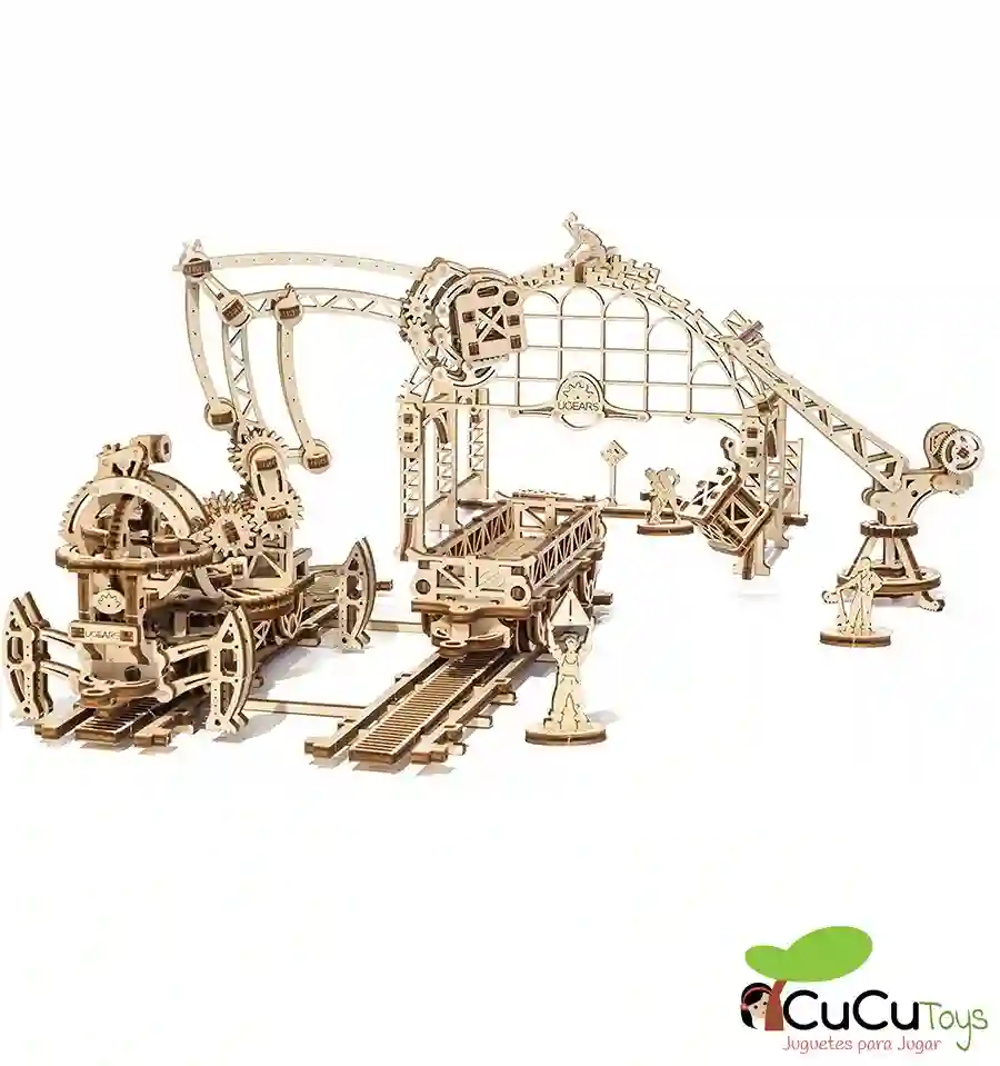 UGears - Manipulador sobre raíles, kit de madera 3D