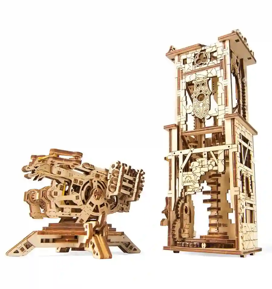 UGears - Balista y Torre, kit de madera 3D