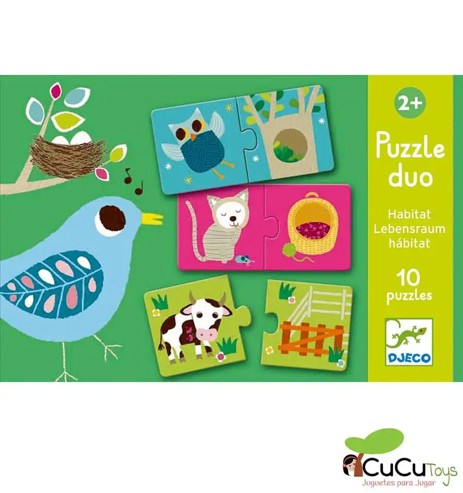 Djeco - Puzzle dúo Hábitat