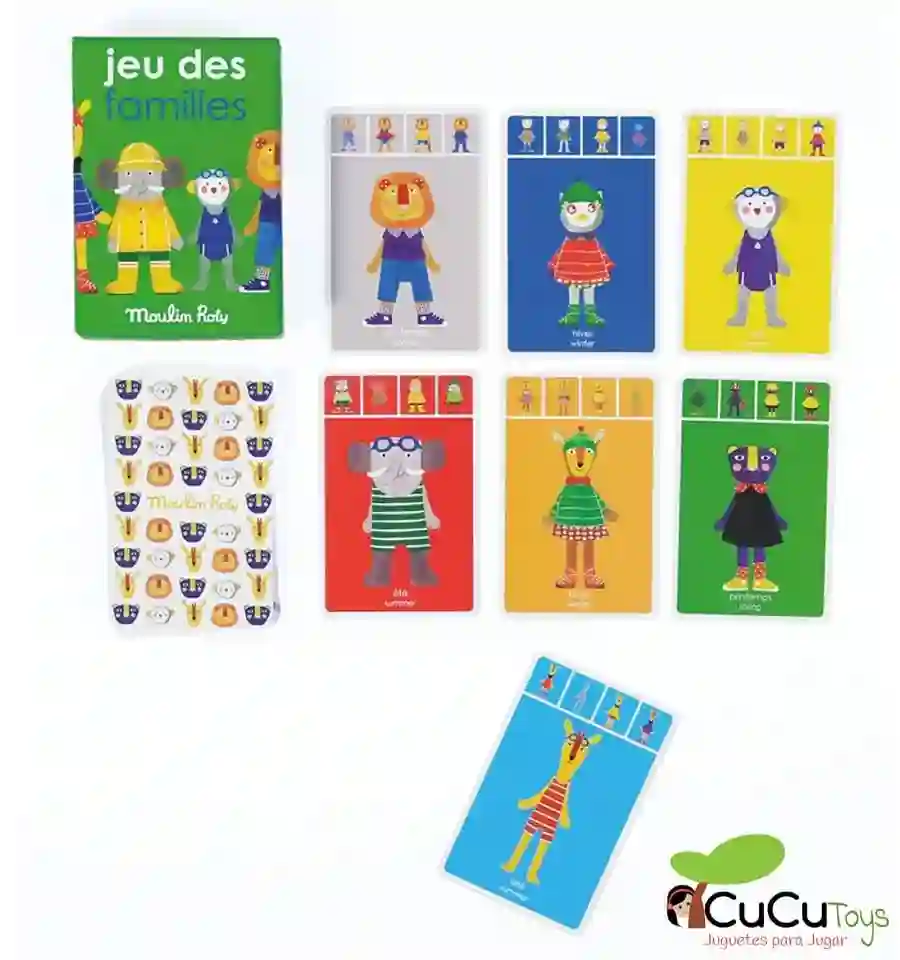 Moulin Roty - Juego de Las Familias, juego de cartas
