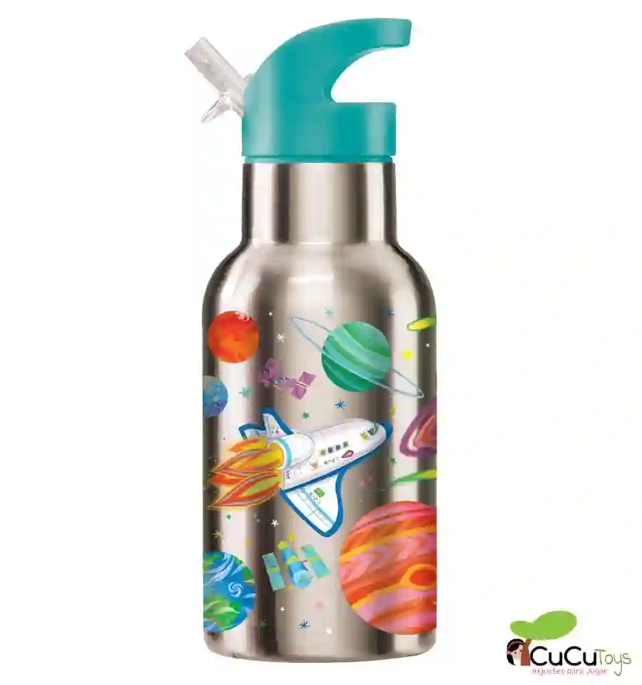 Crocodile Creek - Stainless Steel Children's Water Bottle, Space Explorers