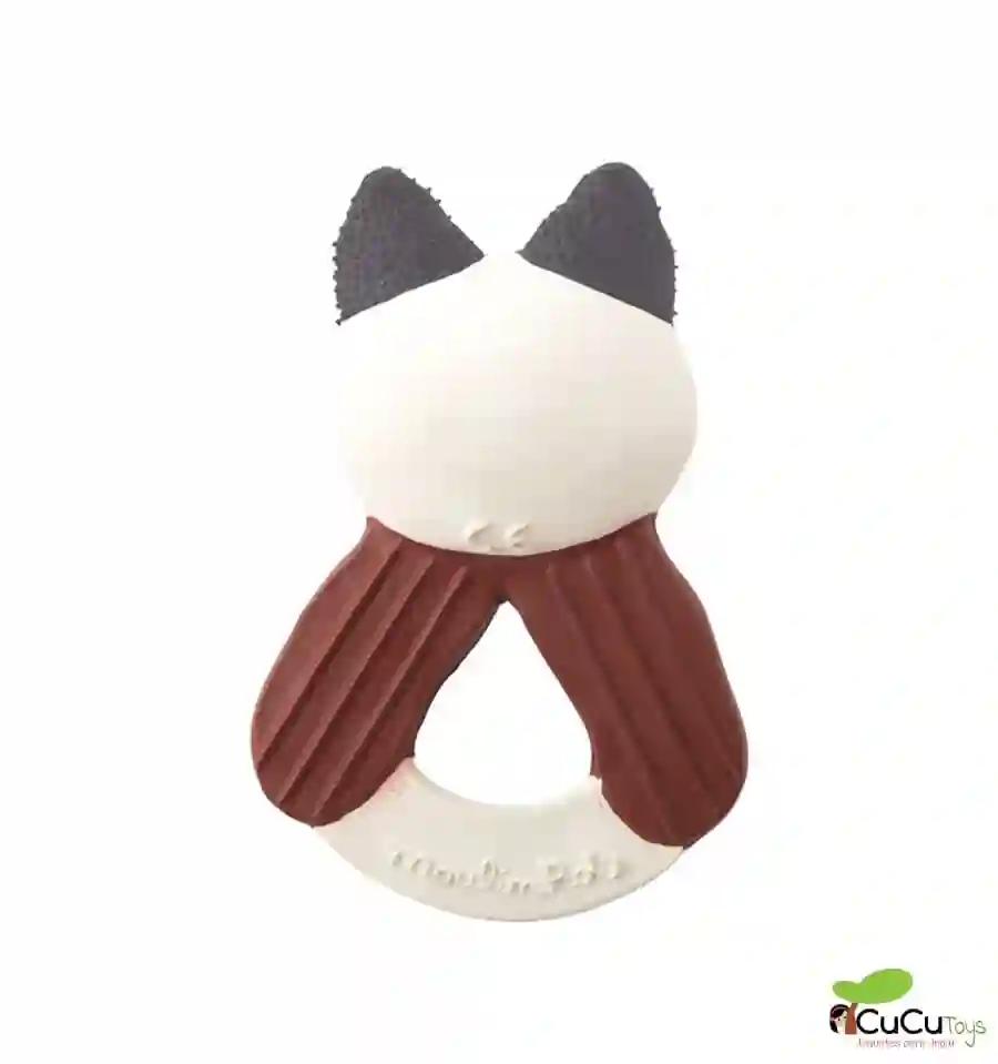 Moulin Roty - Cat -shaped natural rubber bites - after rain - Cucutoys