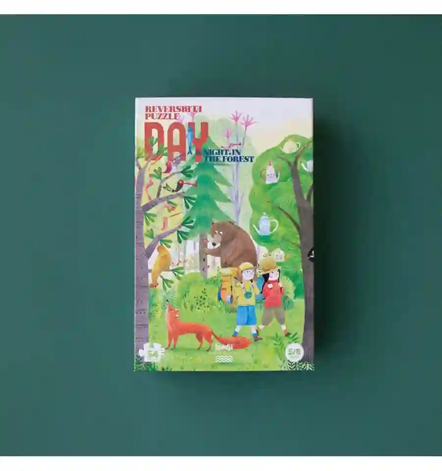 Londji - Night & Day In the Forest, Puzzle reversible de 54 piezas