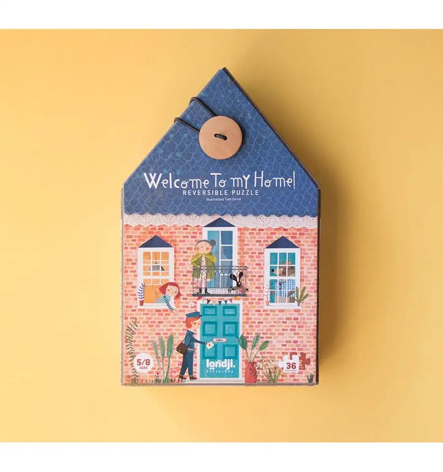 Londji - Welcome to my home, Puzzle reversible de 36 piezas