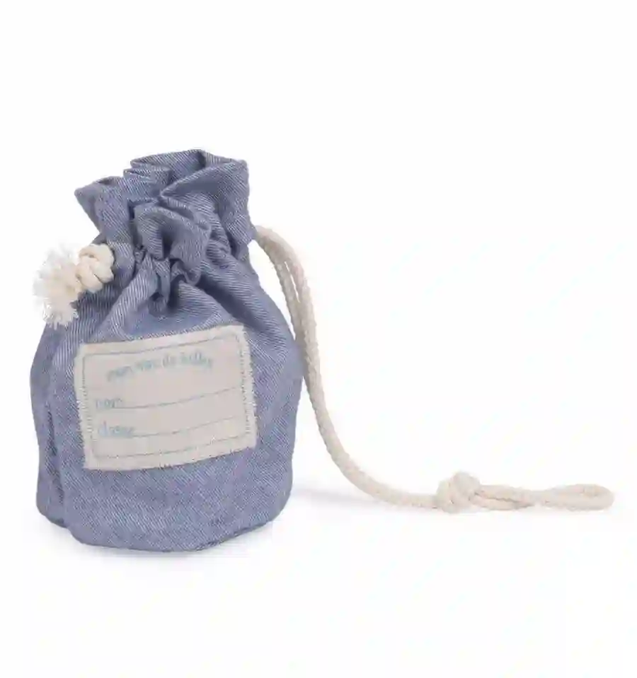 Moulin Roty - Bolsa de canicas recreo azul vaquero