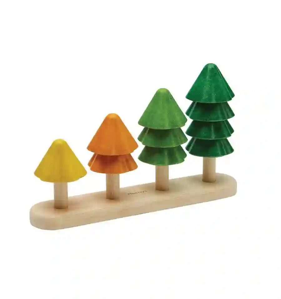 Plantoys - Ordena y cuenta con árboles, juguete de madera