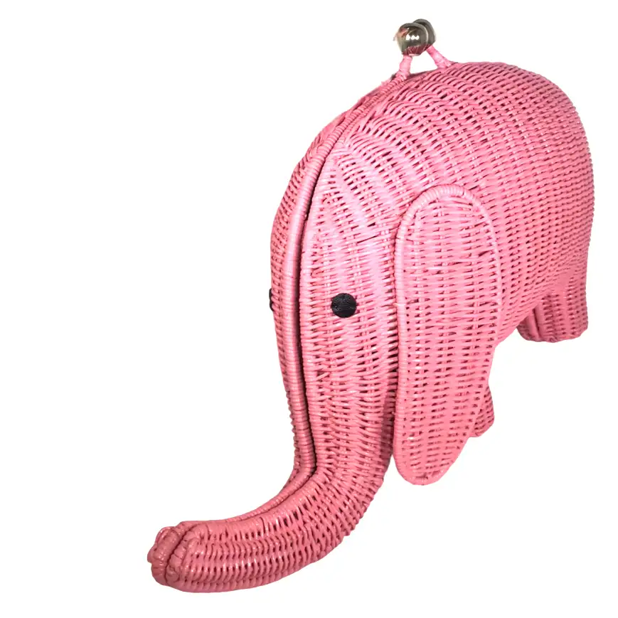 Harry Elephant Wicker Clutch - Imagen 3