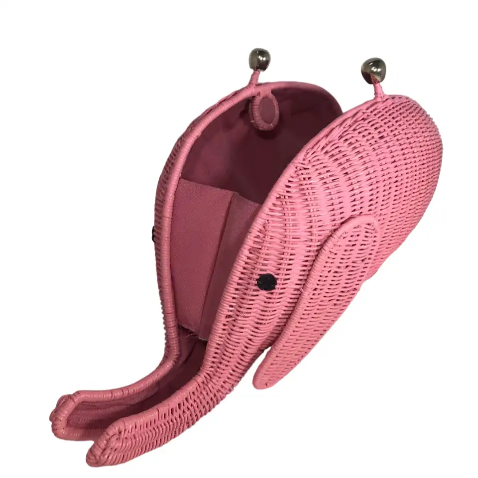 Harry Elephant Wicker Clutch - Imagen 4