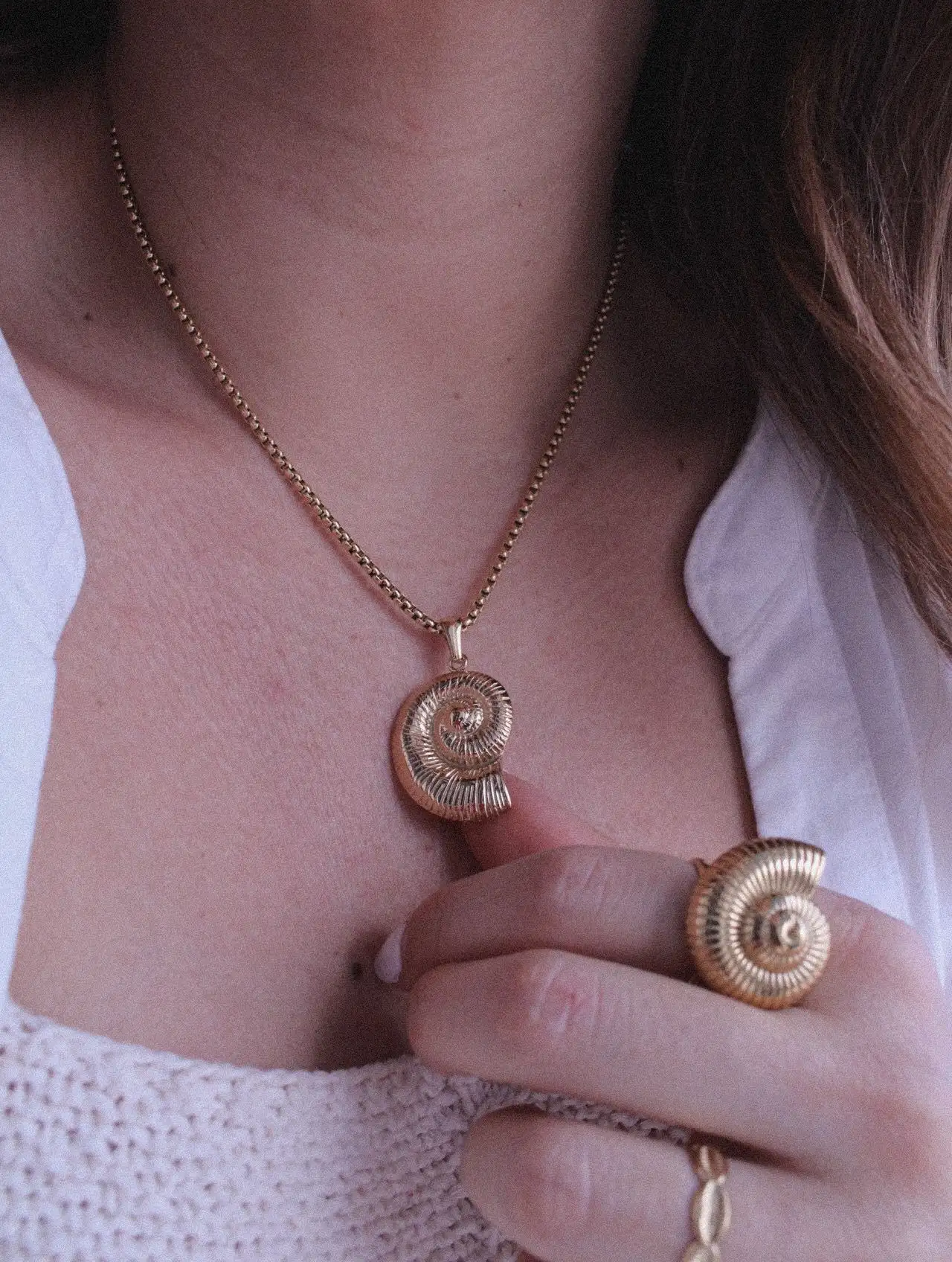 Collar Caracola Dorado - Imagen 5