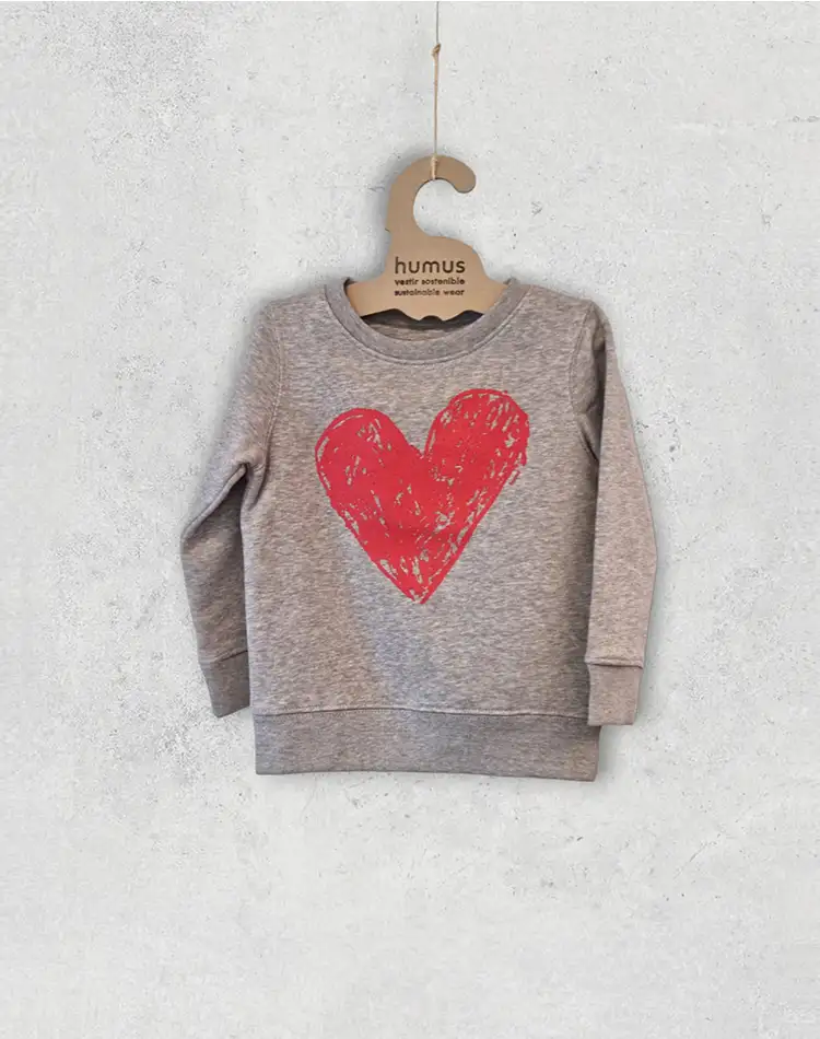 Sudadera infantil Corazón - afelpada
