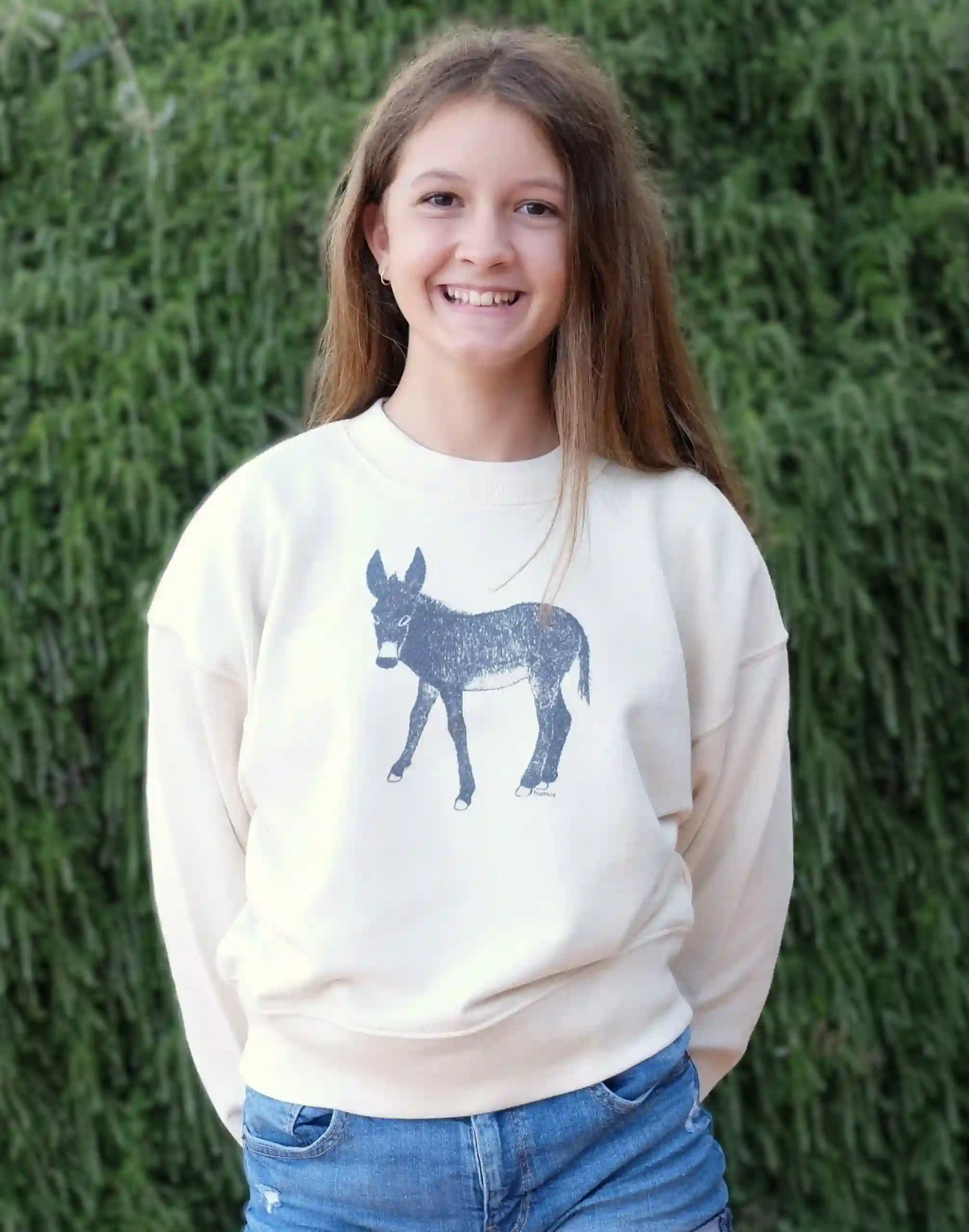 Sudadera crop – Burrito - Crudo