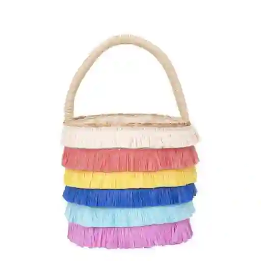 Bolsa de paja tejida