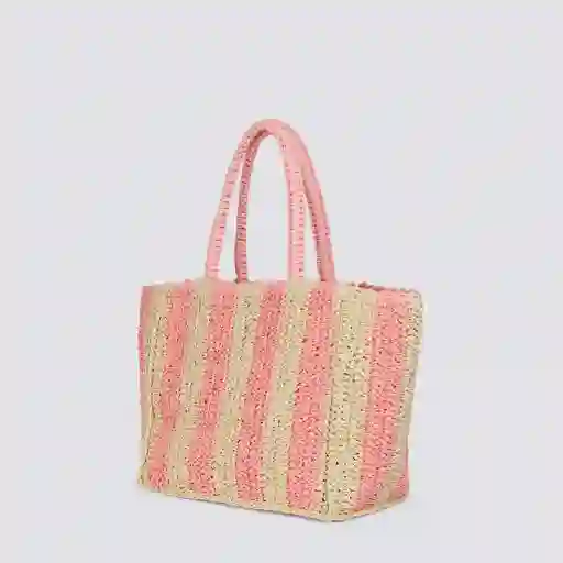Bolsa de paja de papel con logotipo bordado