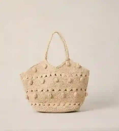 Bolso rafia color natural pequeño