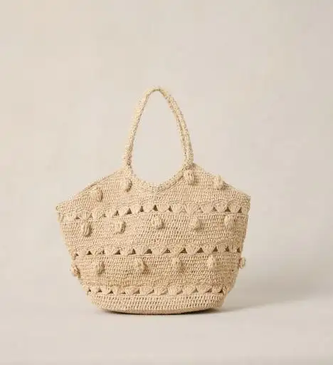 Bolso rafia color natural pequeño
