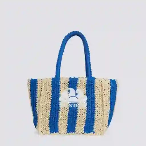 Bolsa de papel tejida con logotipo bordado