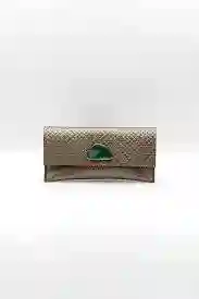 Cartera Mini Trenzado Plomo - Ágata Verde