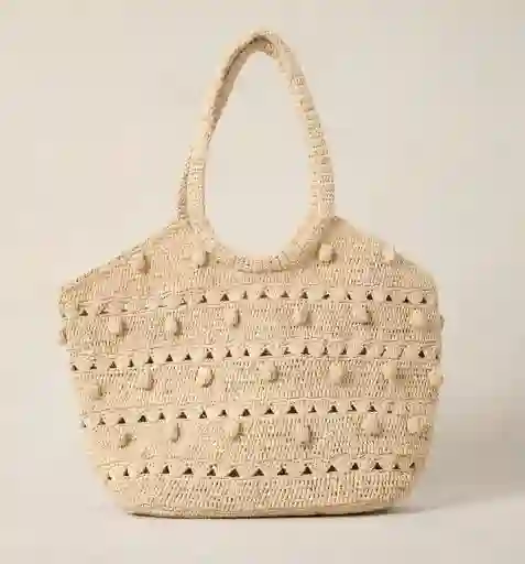Bolso rafia color natural grande