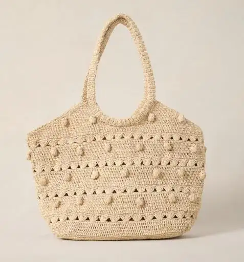 Bolso rafia color natural grande