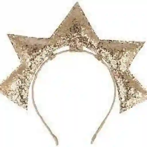Diadema estrella dorada acolchada