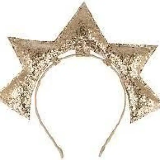 Diadema estrella dorada acolchada