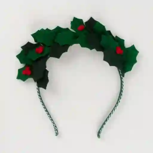 Diadema de acebo de fieltro