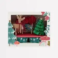 Cupcake kit bosque en invierno