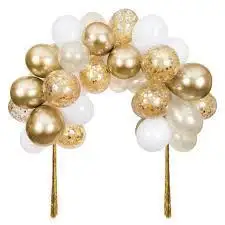 Arco de globos dorados