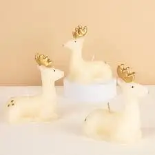 Velas reno color marfil
