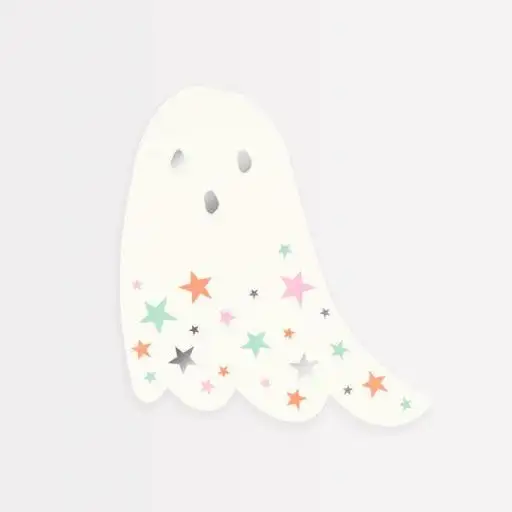 Servilletas con forma de fantasma y estrellitas
