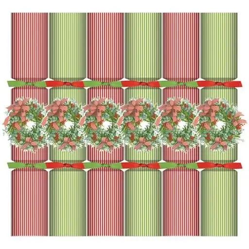 Crackers corona de navidad