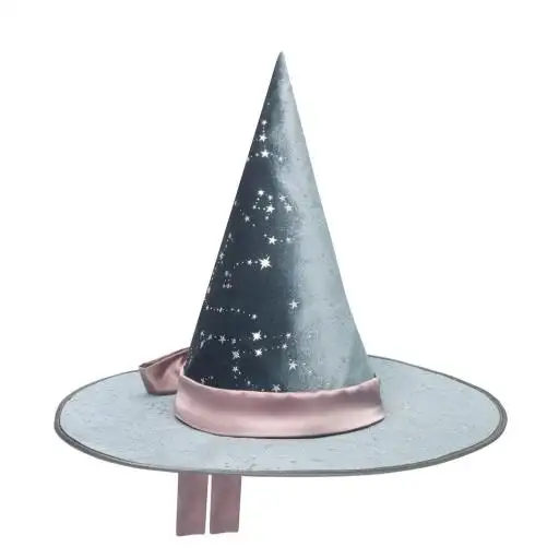 Sombrero de bruja/mago terciopelo gris disfraz