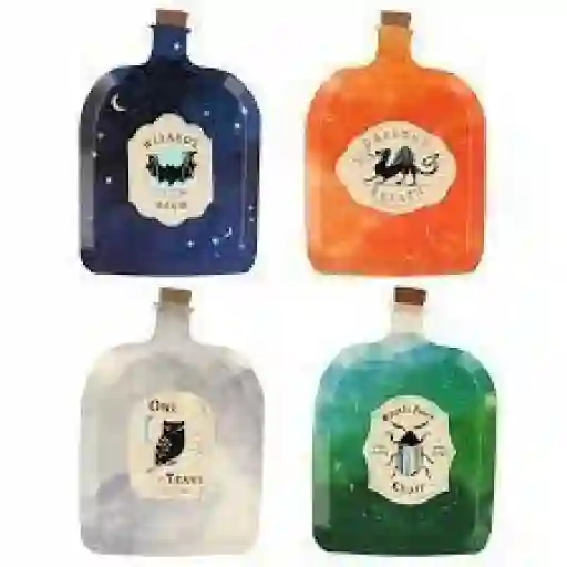 Platos botella poción mágica