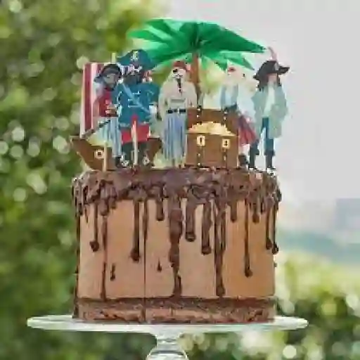 Topper  piratas  y  palmeras (x 7)
